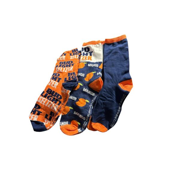 Crazy Boxer Men's Bud Light Mango Seltzer Crew Socks (3 Pairs) (6-13)#1 - Picture 7 of 10
